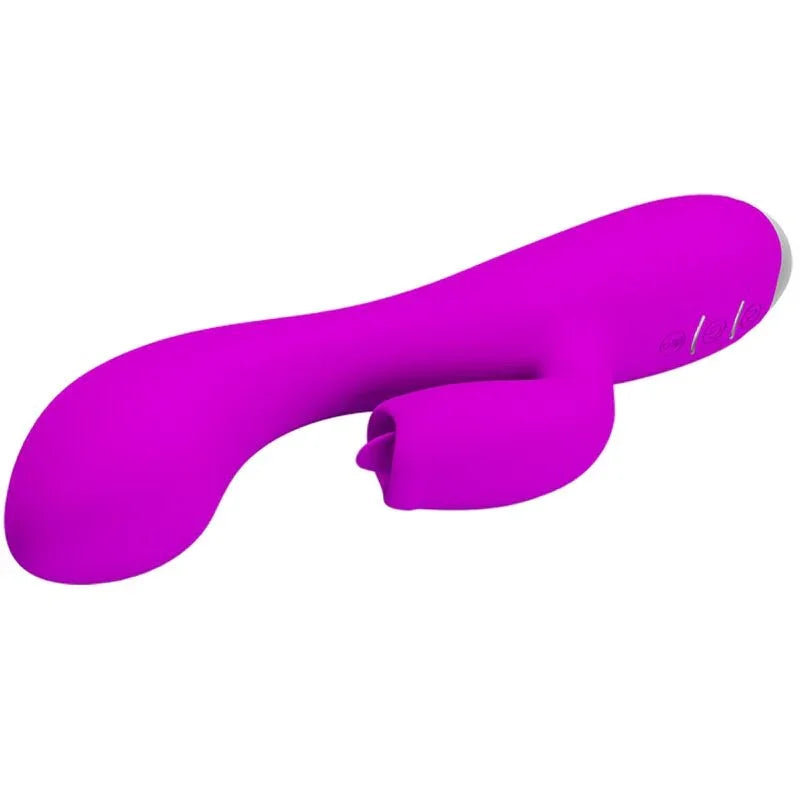 PRETTY LOVE - GLORIA VIBRADOR CONEJO RECARGABLE-IMPERMEABLE MORADO - Nuvica