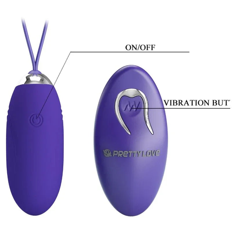 PRETTY LOVE - JENNY YOUTH HUEVO VIBRADOR CONTROL REMOTO VIOLETA - Nuvica