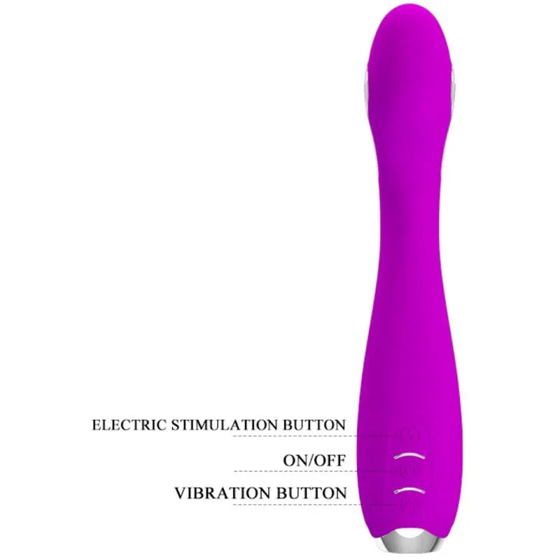 PRETTY LOVE - HECTOR VIBRADOR ELECTROSHOCK RECARGABLE & IMPERMEABLE MORADO - Nuvica