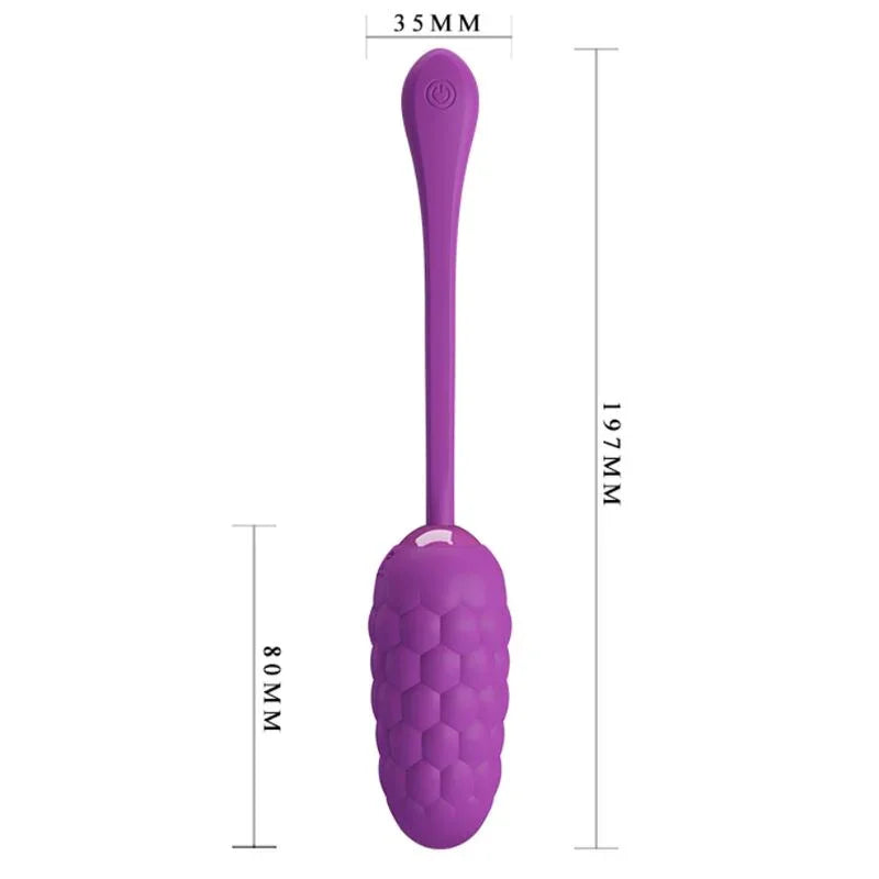 PRETTY LOVE - HUEVO VIBRADOR CON TEXTURA MARINA RECARGABLE MORADO - Nuvica