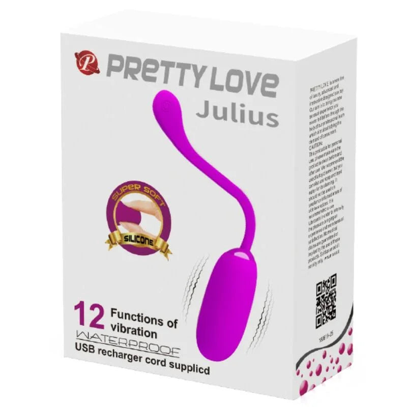PRETTY LOVE - JULIUS HUEVO VIBRADOR IMPERMEBLE & RECARGABLE MORADO - Nuvica