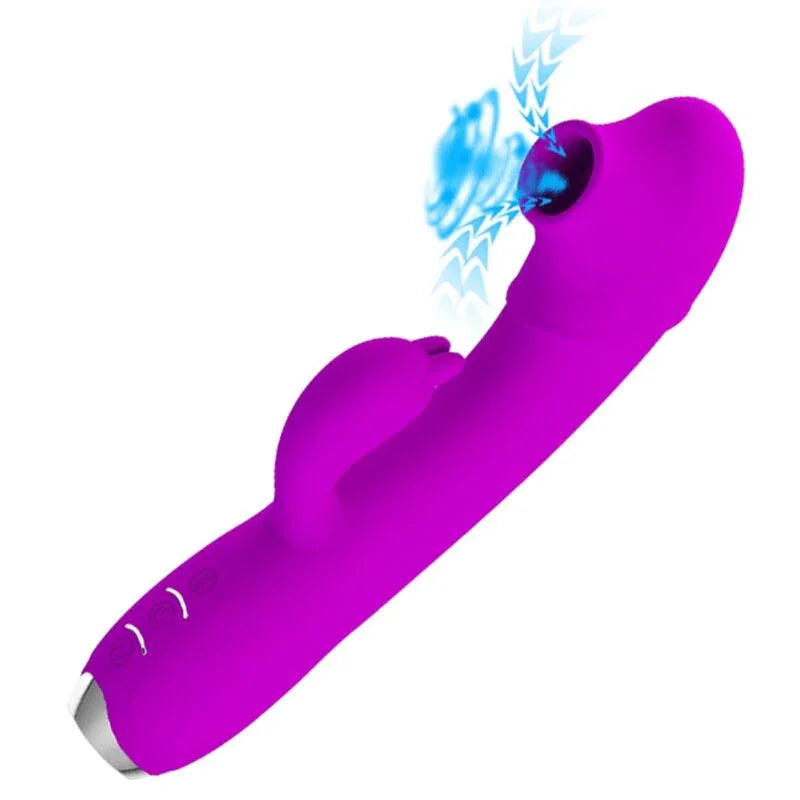 PRETTY LOVE - REGINA VIBRADOR-ONDAS ESTIMULADORAS RECARGABLE MORADO - Nuvica