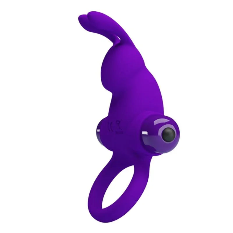 PRETTY LOVE - ANILLO VIBRADOR I CONEJO PARA PENE MORADO - Nuvica