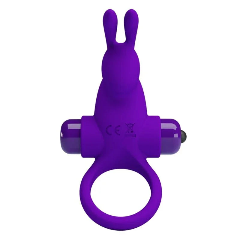 PRETTY LOVE - ANILLO VIBRADOR I CONEJO PARA PENE MORADO - Nuvica