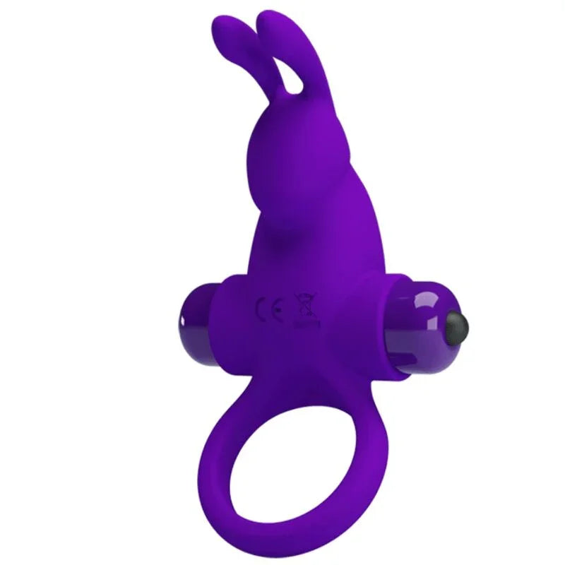 PRETTY LOVE - ANILLO VIBRADOR I CONEJO PARA PENE MORADO - Nuvica