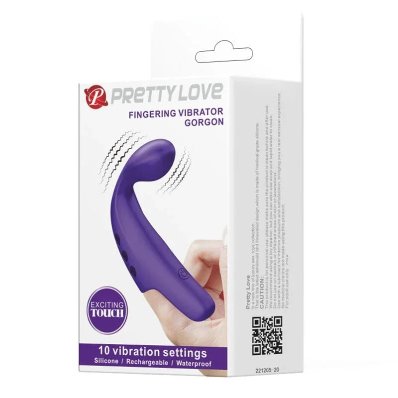 PRETTY LOVE - GORGON VIBRADOR DE DEDO RECARGABLE MORADO - Nuvica