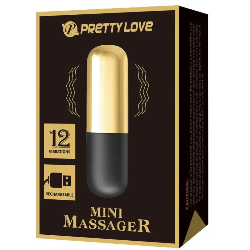 PRETTY LOVE - BALA VIBRADOR RECARGABLE DORADO - Nuvica