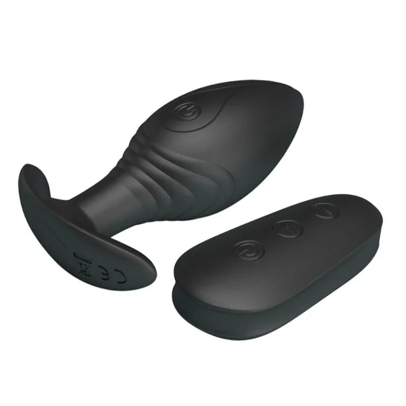 PRETTY LOVE - REGINA PLUG ANAL VIBRADOR RECARGABLE NEGRO - Nuvica