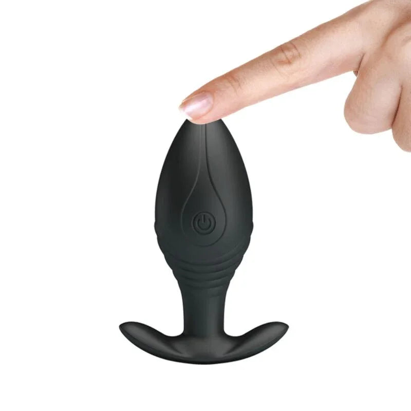PRETTY LOVE - REGINA PLUG ANAL VIBRADOR RECARGABLE NEGRO - Nuvica
