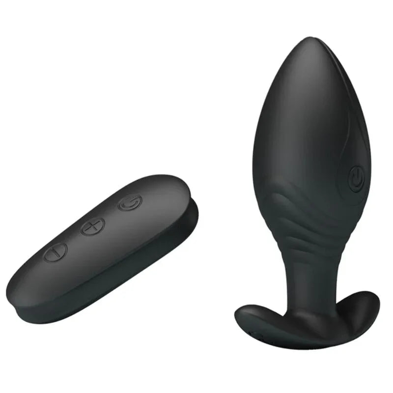 PRETTY LOVE - REGINA PLUG ANAL VIBRADOR RECARGABLE NEGRO - Nuvica