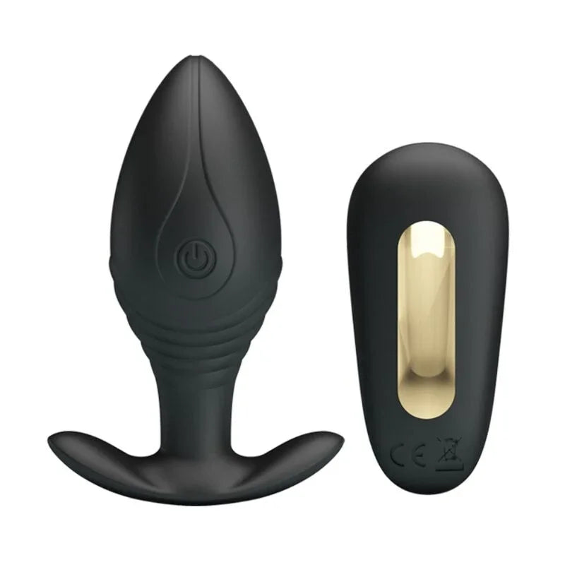 PRETTY LOVE - REGINA PLUG ANAL VIBRADOR RECARGABLE NEGRO - Nuvica
