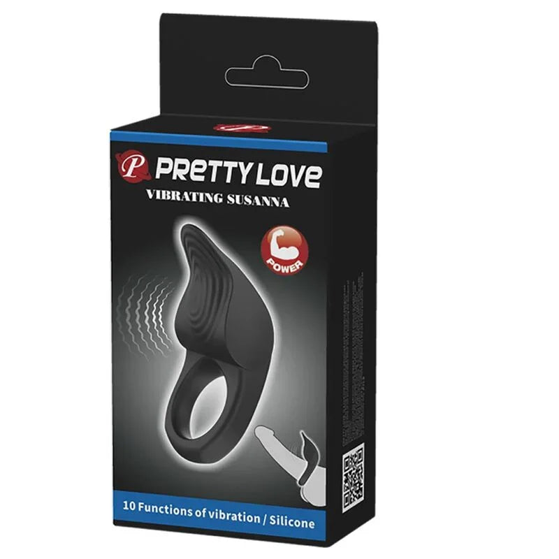 PRETTY LOVE - SUSANNA ANILLO VIBRADOR PARA PENE NEGRO - Nuvica