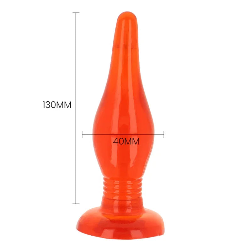 BAILE - PLUG ANAL TACTO SUAVE ROJO 14.2 CM - Nuvica