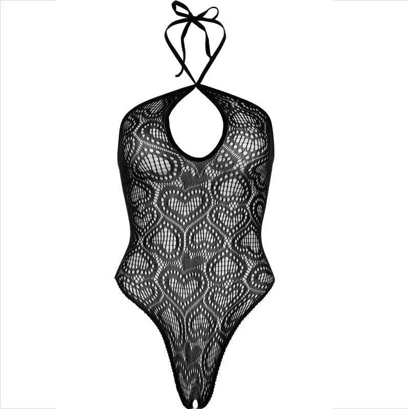 LEG AVENUE - BODY CUELLO HALTER SIN COTURAS NEGRO - Nuvica