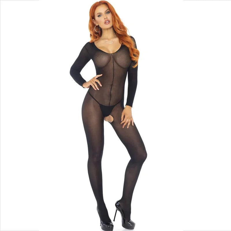 LEG AVENUE - BODYSTOCKING NEGRO MANGA LARGA - Nuvica