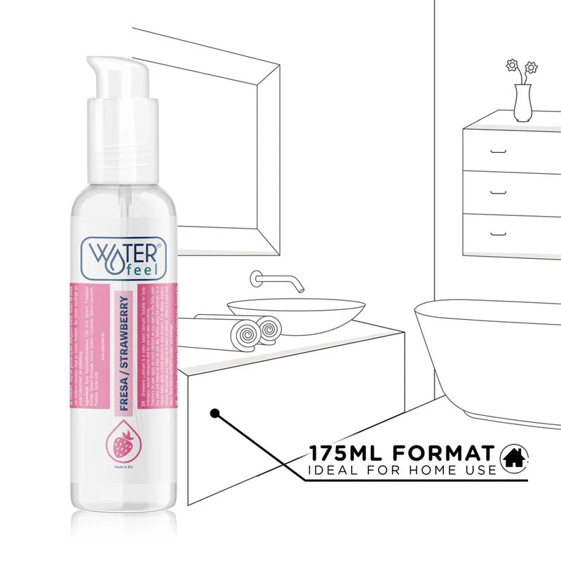 WATERFEEL - LUBRICANTE BASE AGUA FRESA 175 ML - Nuvica