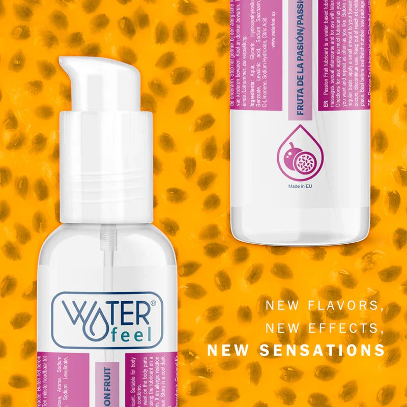 WATERFEEL - LUBRICANTE BASE AGUA FRUTA DE LA PASIÓN 175 ML - Nuvica