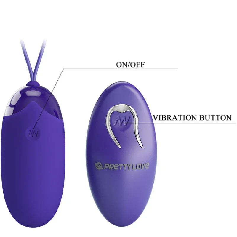 PRETTY LOVE - BERGER YOUTH HUEVO VIBRADOR CONTROL REMOTO VIOLETA - Nuvica
