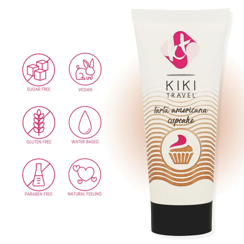 KIKÍ TRAVEL - GEL DESLIZANTE SABOR A TARTA AMERICANA CUPCAKE 50 ML - Nuvica