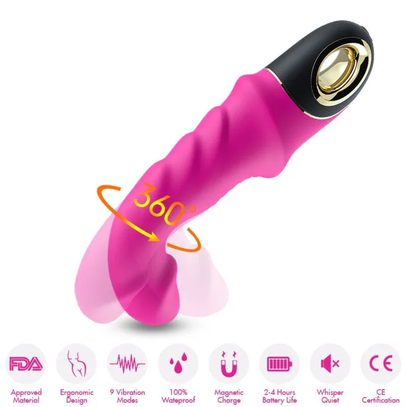 ARMONY - JOYBLADE DILDO VIBRADOR ROTADOR FUCSIA - Nuvica