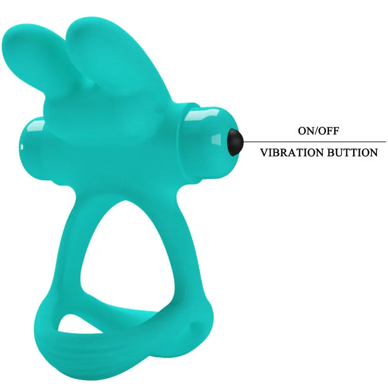 PRETTY LOVE - DANTE ANILLO VIBRADOR RABBIT VERDE - Nuvica