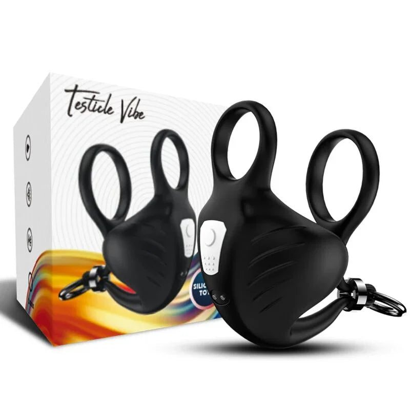 ARMONY - MANTA ANILLO VIBRADOR TESTÍCULOS CONTROL REMOTO NEGRO - Nuvica