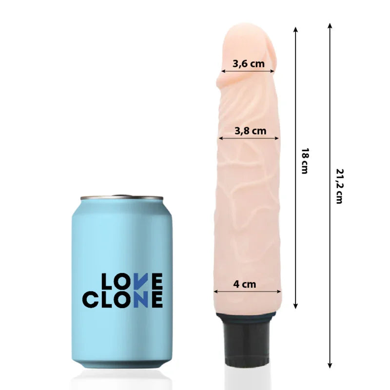 LOVECLONE - FINN VIBRADOR REALÍSTICO SELF LUBRICATION 21.2 CM -O- 3.8 CM - Nuvica