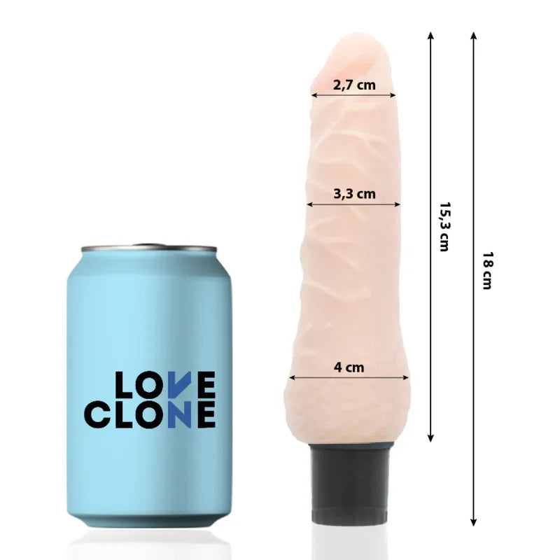 LOVECLONE - SVEN VIBRADOR REALÍSTICO SELF LUBRICATION 18.5 CM -O- 3.3 CM - Nuvica