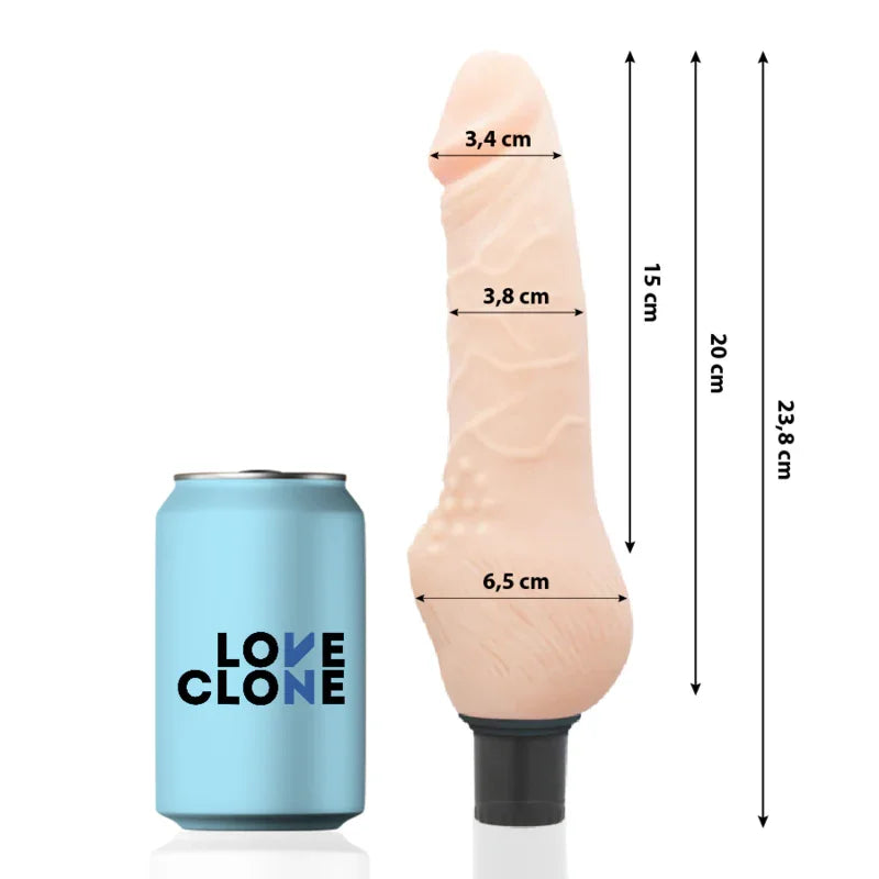 LOVECLONE - DAVEN VIBRADOR REALÍSTICO SELF LUBRICATION 23.8 CM -O- 3.8 CM - Nuvica