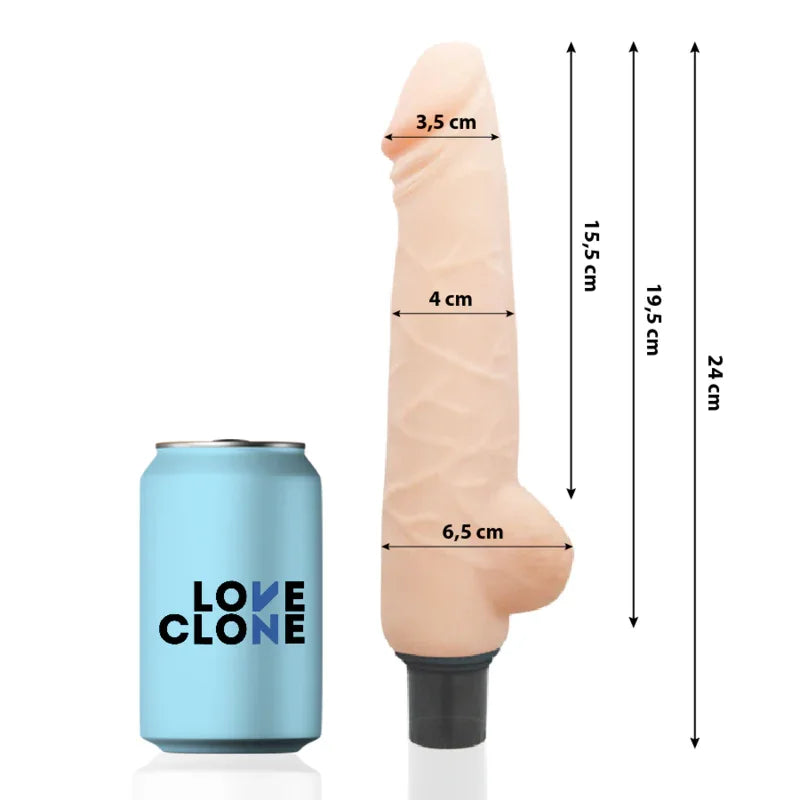 LOVECLONE - HARALD VIBRADOR REALÍSTICO SELF LUBRICATION 24 CM -O- 4 CM - Nuvica
