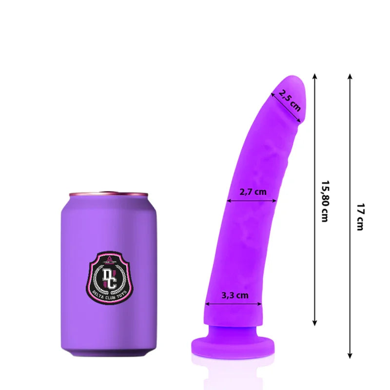 DELTA CLUB - DILDO REALISTA LILA SILICONA MEDICA 17 CM -O- 3 CM - Nuvica