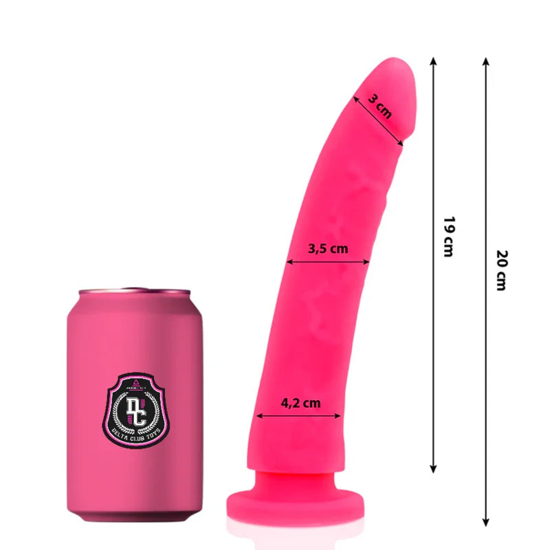 DELTA CLUB - DILDO REALISTA ROSA SILICONA MEDICA 20 CM -O- 4 CM - Nuvica