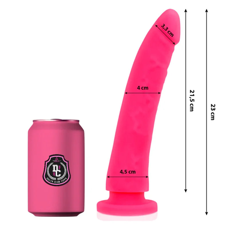 DELTA CLUB - DILDO REALISTA ROSA SILICONA MEDICA 23 CM -O- 4.5 CM - Nuvica