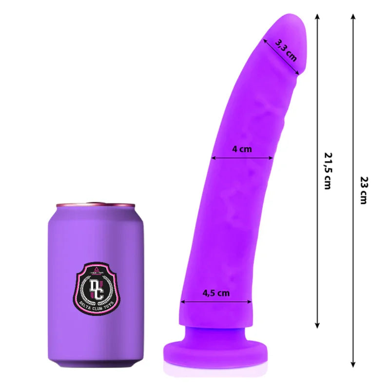 DELTA CLUB - DILDO REALISTA LILA SILICONA MEDICA 23 CM -O- 4.5 CM - Nuvica