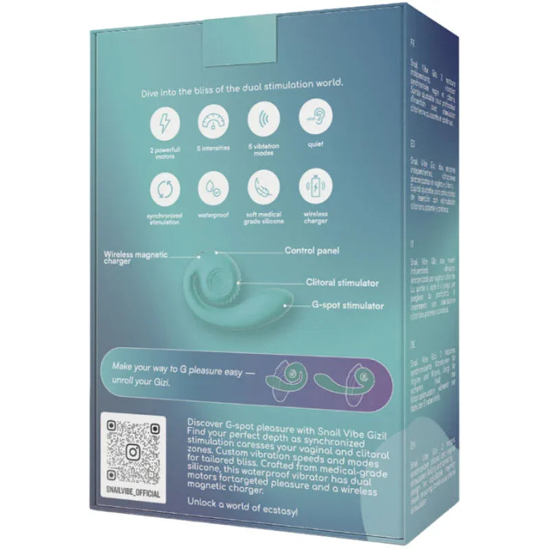 SNAIL VIBE - GIZI ESTIMULADOR DUAL ROSA - Nuvica