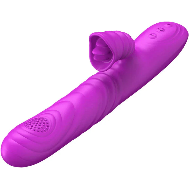 ARMONY - ANGELIA VIBRADOR MULTIFUNCION CON LENGUA ESTIMULADORA EFECTO CALOR VIOLETA - Nuvica