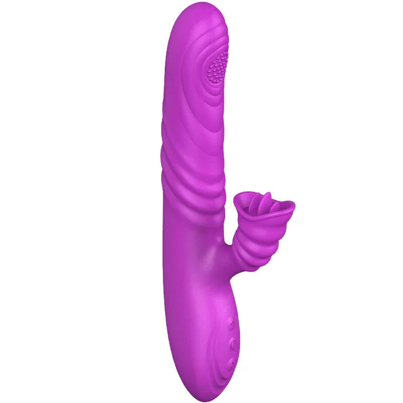 ARMONY - ANGELIA VIBRADOR MULTIFUNCION CON LENGUA ESTIMULADORA EFECTO CALOR VIOLETA - Nuvica