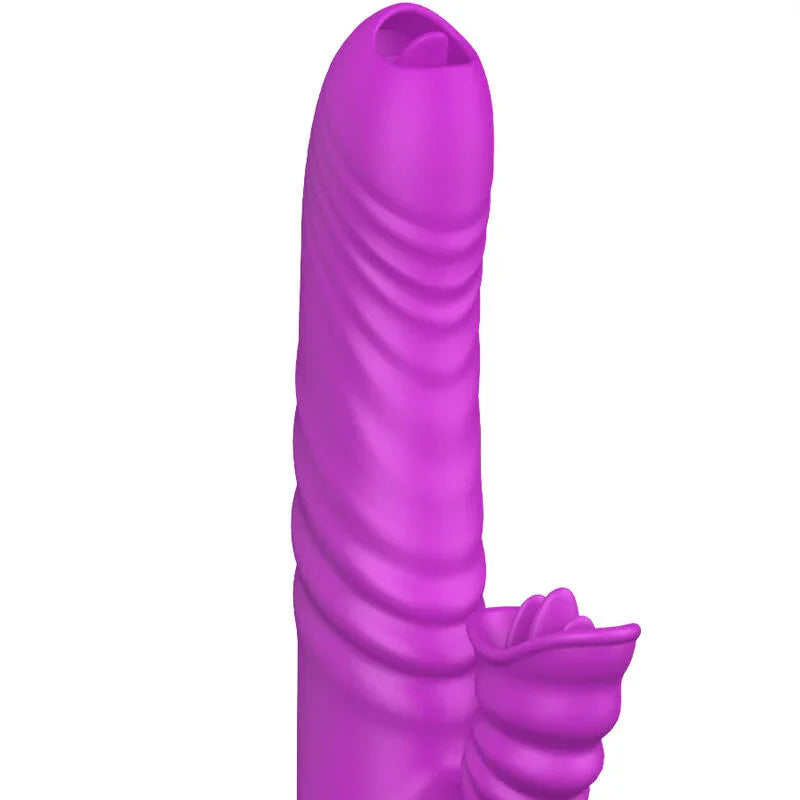 ARMONY - ANGELIA VIBRADOR MULTIFUNCION DOBLE LENGUA EFECTO CALOR VIOLETA - Nuvica