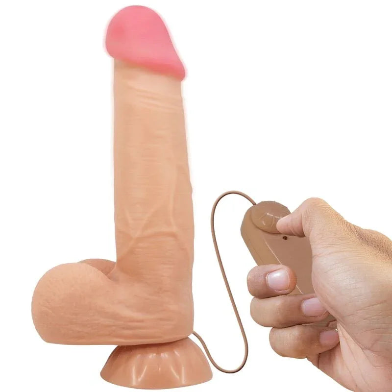 PRETTY LOVE - SLIDING SKIN SERIES DILDO REALÍSTICO CON VENTOSA PIEL DESLIZANTE CONTROL REMOTO NATURAL 21.8 CM - Nuvica
