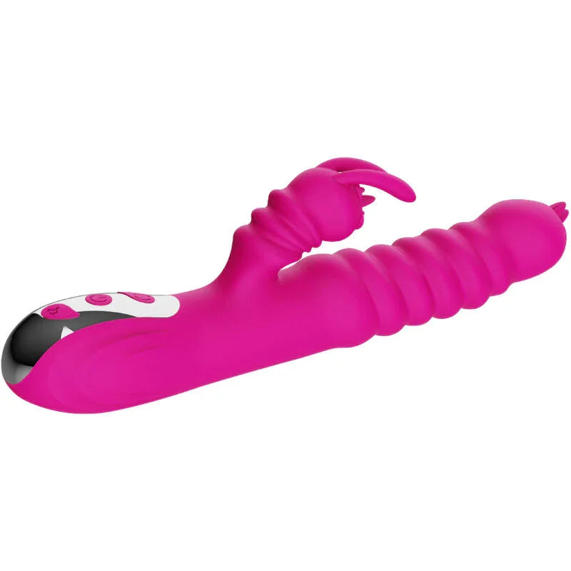 ARMONY - VIBRADOR MULTIFUNCION RABBIT DOBLE LENGUA EFECTO CALOR FUCSIA - Nuvica