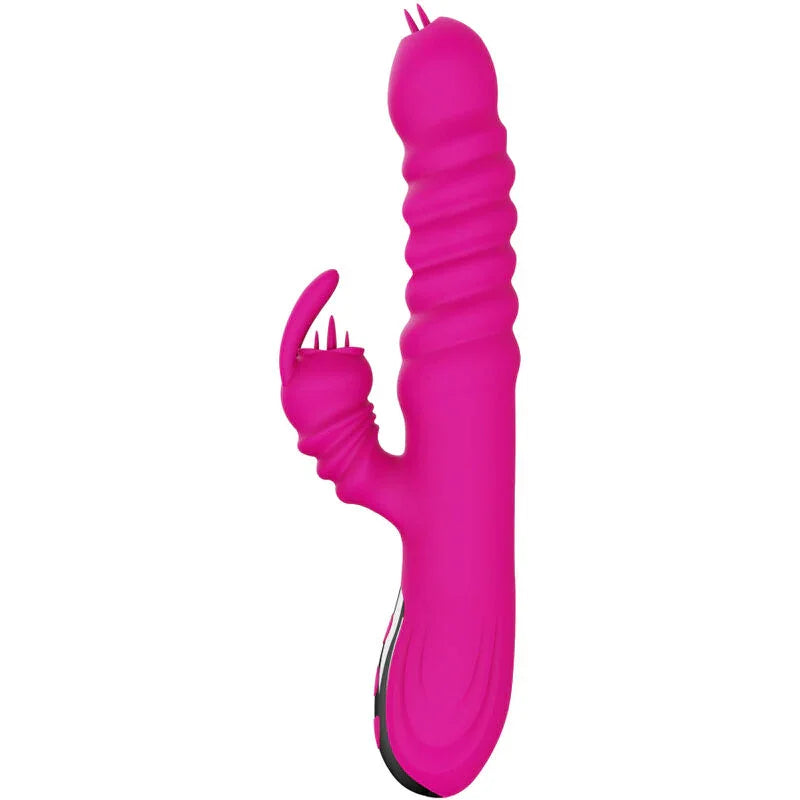 ARMONY - VIBRADOR MULTIFUNCION RABBIT DOBLE LENGUA EFECTO CALOR FUCSIA - Nuvica