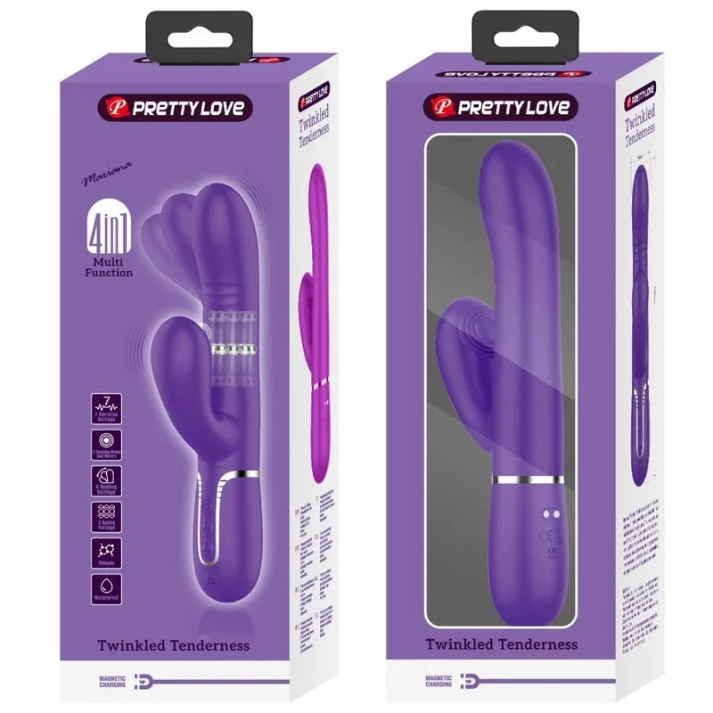 PRETTY LOVE - VIBRADOR PUNTO G MULTIFUNCIÓN MORADO - Nuvica