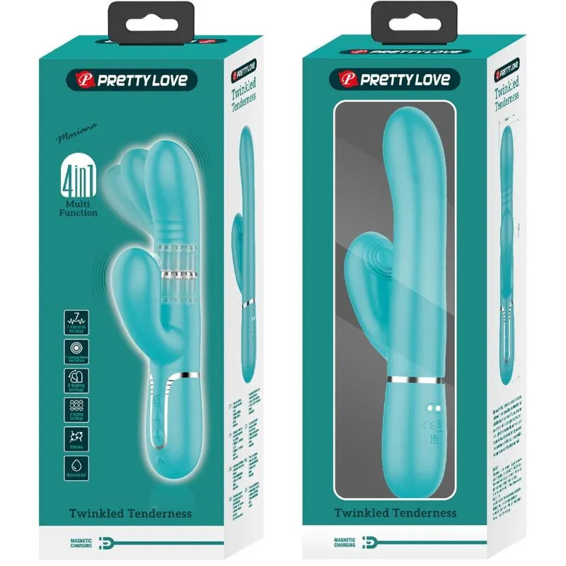 PRETTY LOVE - VIBRADOR PUNTO G MULTIFUNCIÓN VERDE AGUA - Nuvica