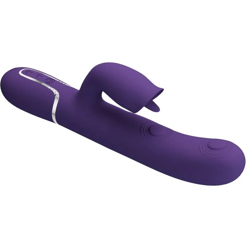 PRETTY LOVE - VIBRADOR RABBIT CON LICKING MORADO - Nuvica
