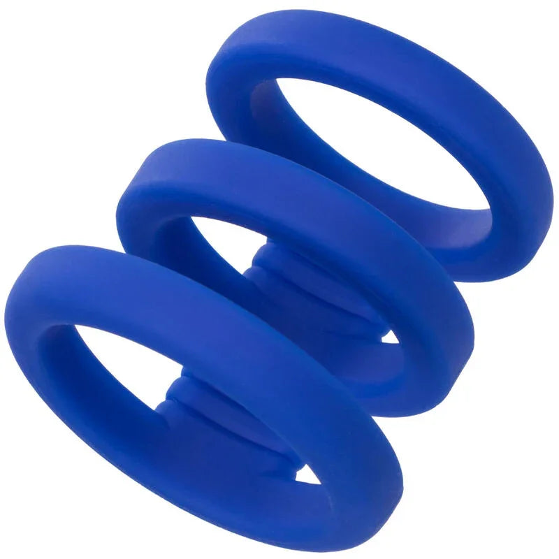 CALEXOTICS - ADMIRAL JAULA TRIPLE PARA PENE AZUL - Nuvica