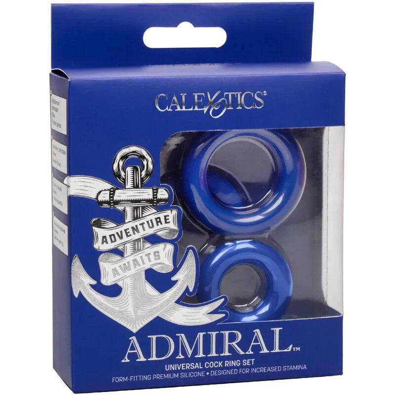 CALEXOTICS - ADMIRAL SET 3 ANILLOS PARA PENE AZUL - Nuvica