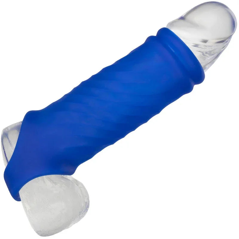 CALEXOTICS - ADMIRAL WAVE FUNDA PENE SILICONA LÍQUIDA AZUL - Nuvica
