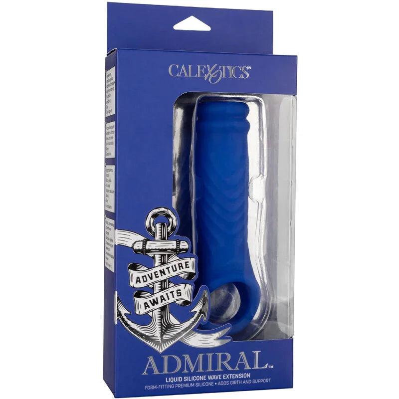 CALEXOTICS - ADMIRAL WAVE FUNDA PENE SILICONA LÍQUIDA AZUL - Nuvica