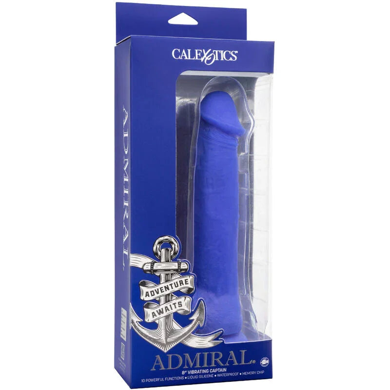 CALEXOTICS - ADMIRAL CAPTAIN DILDO REALÍSTICO VIBRADOR AZUL - Nuvica