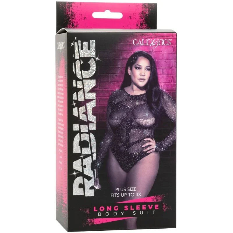CALEXOTICS - RADIANCE BODY DE MANGA LARGA PEDRERÍA TALLA GRANDE - Nuvica
